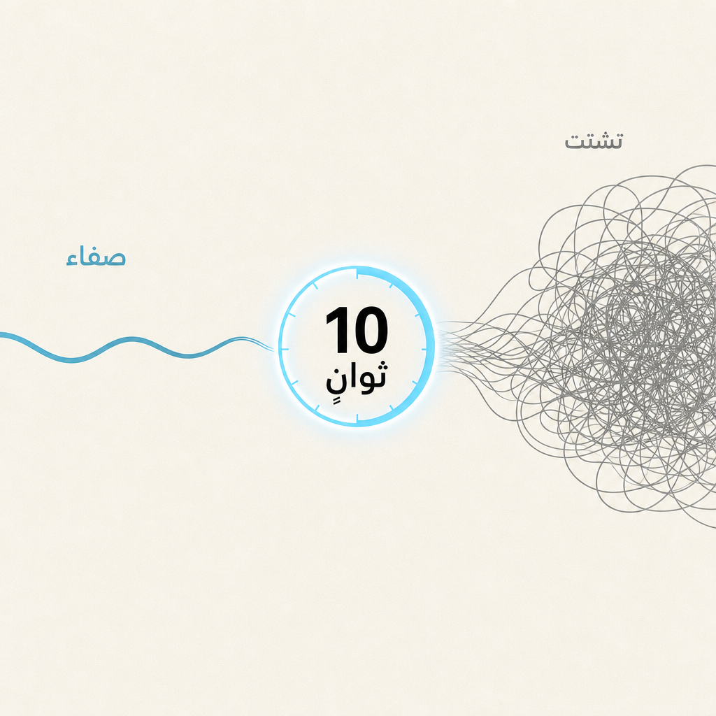 تمرين الـ 10 ثوانٍ — من التشتّت إلى الصفاء