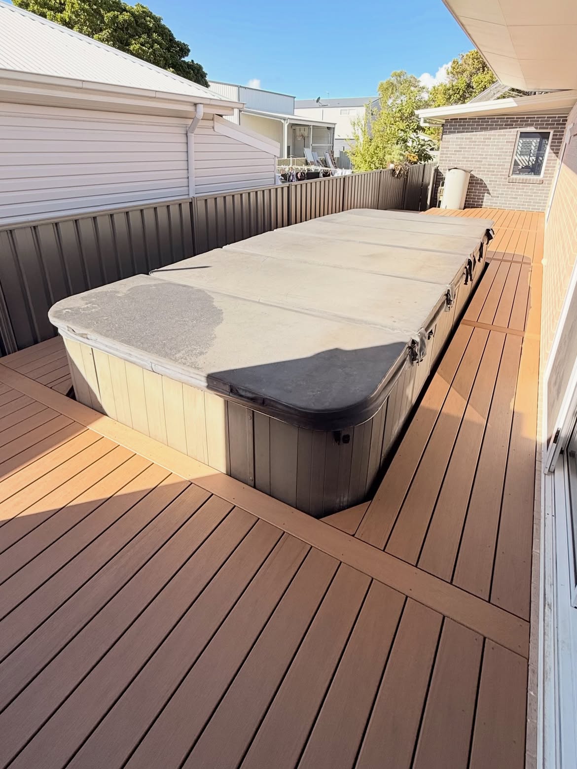 Spa deck installation
