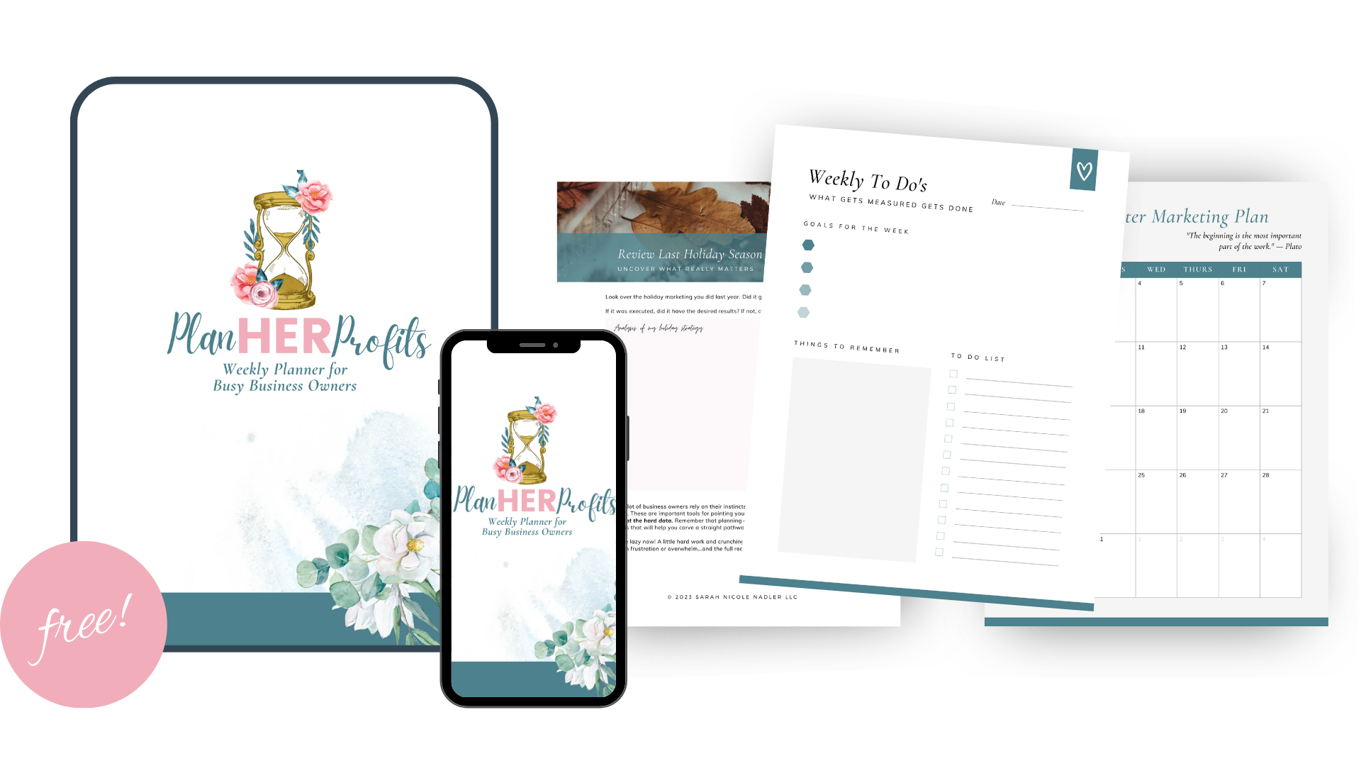 Free digital profit planner