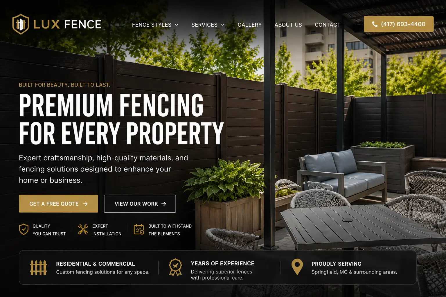 Contractor website example 1