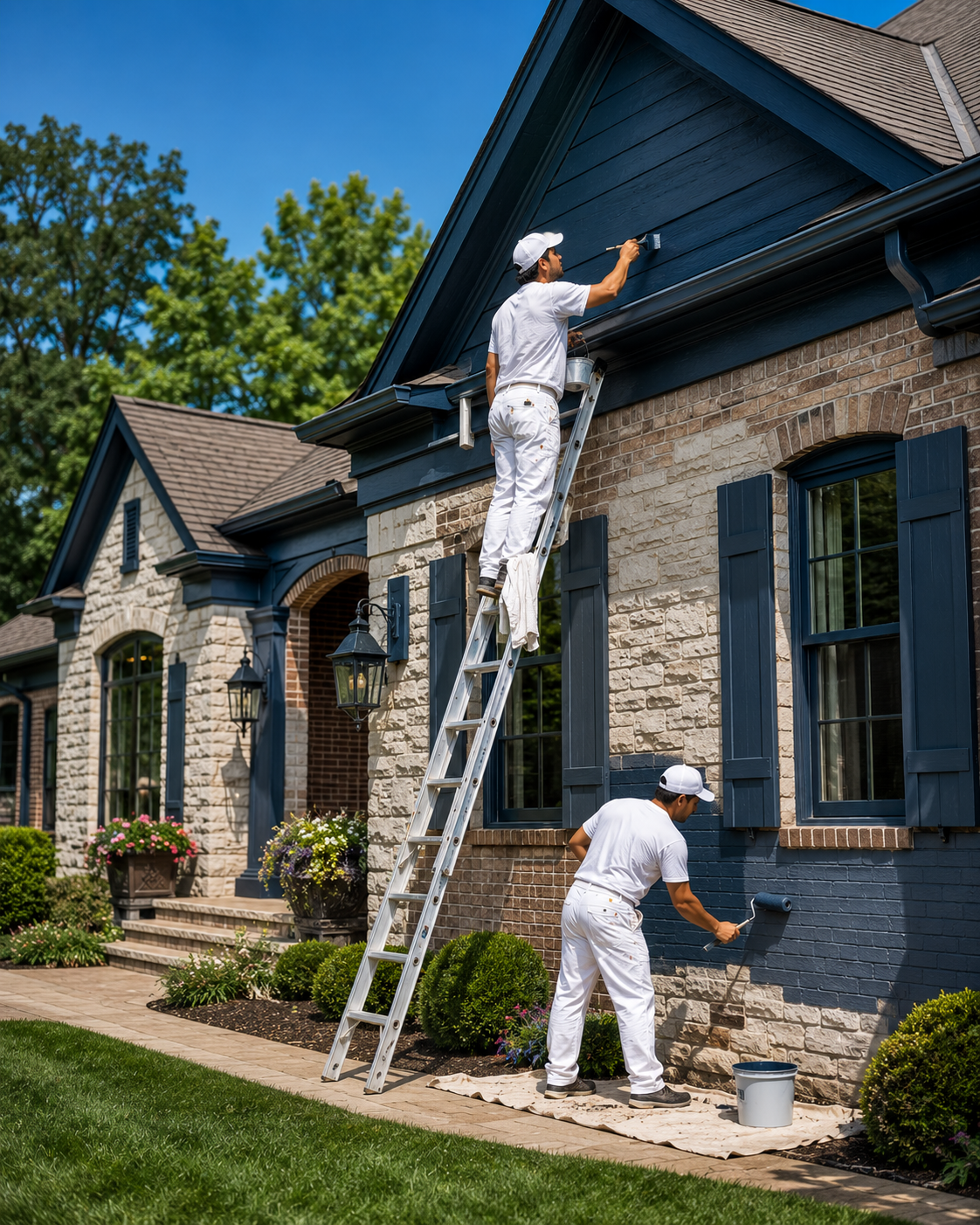 Big House Painters working on a Liberty, MO home
