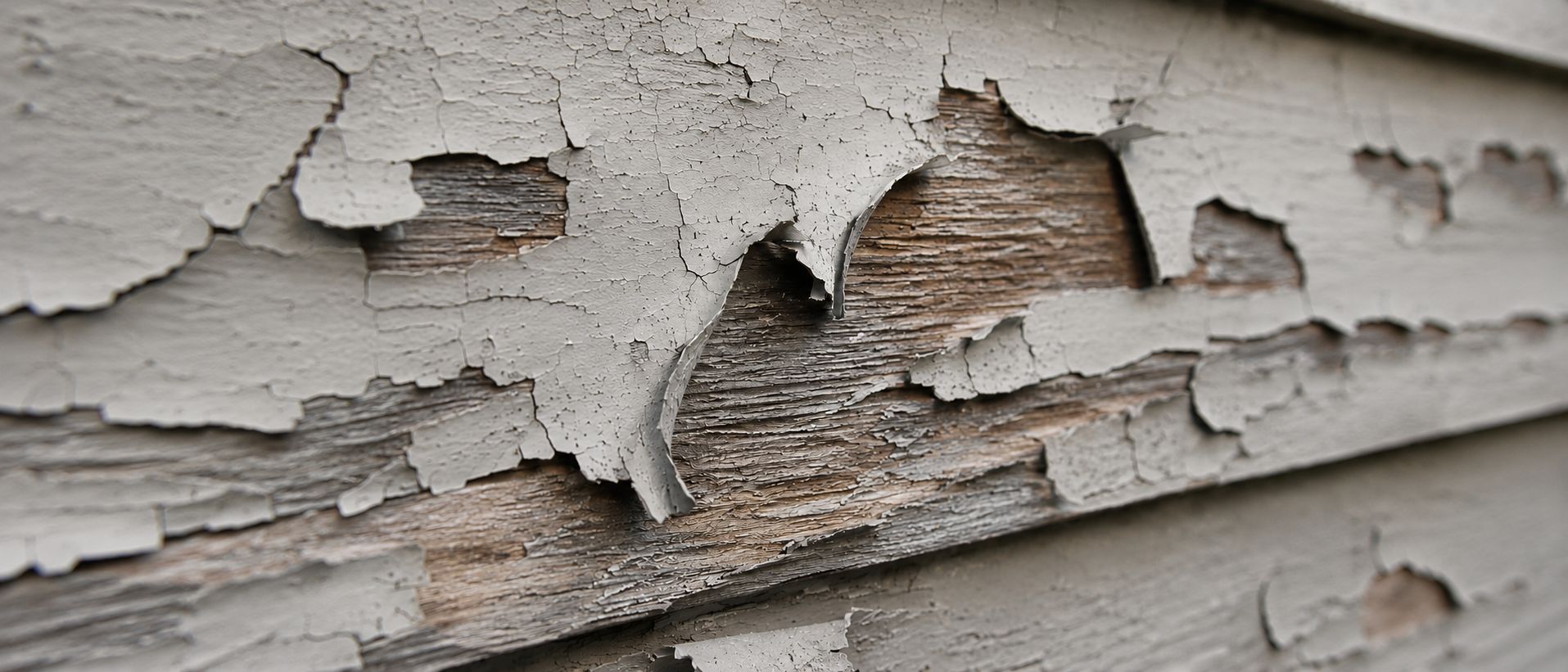 Exterior paint peeling on a Liberty, MO home