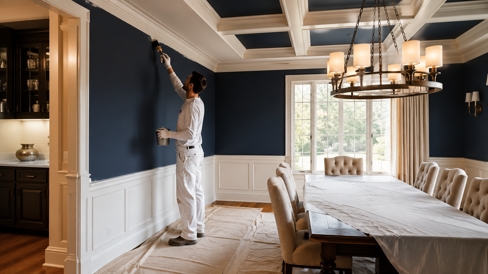 Wall preparation before interior painting in Liberty, MO