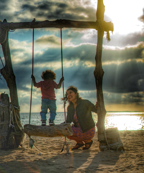 Anacani and her son