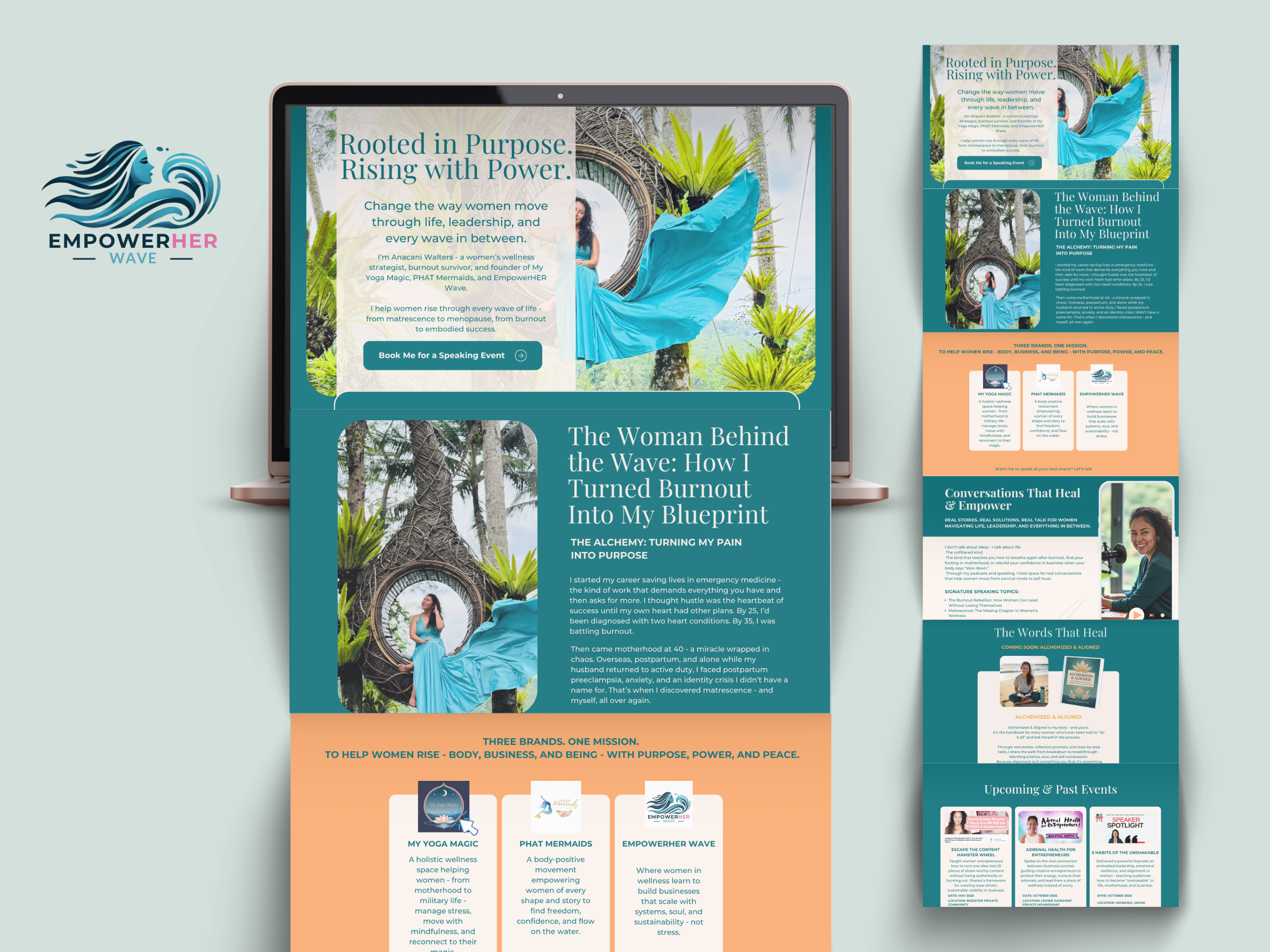 Website mockup built in GoHighLevel by Anacani