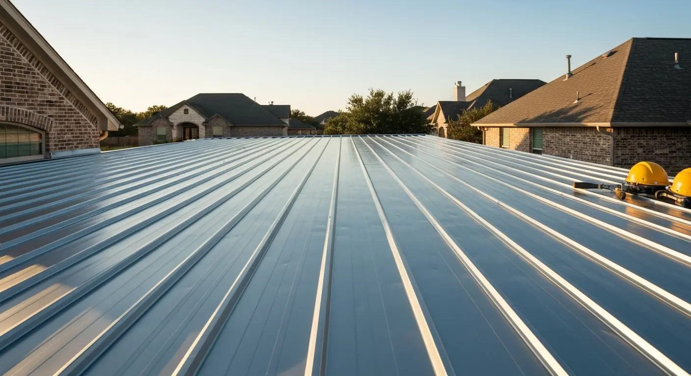 Metal roofing installation