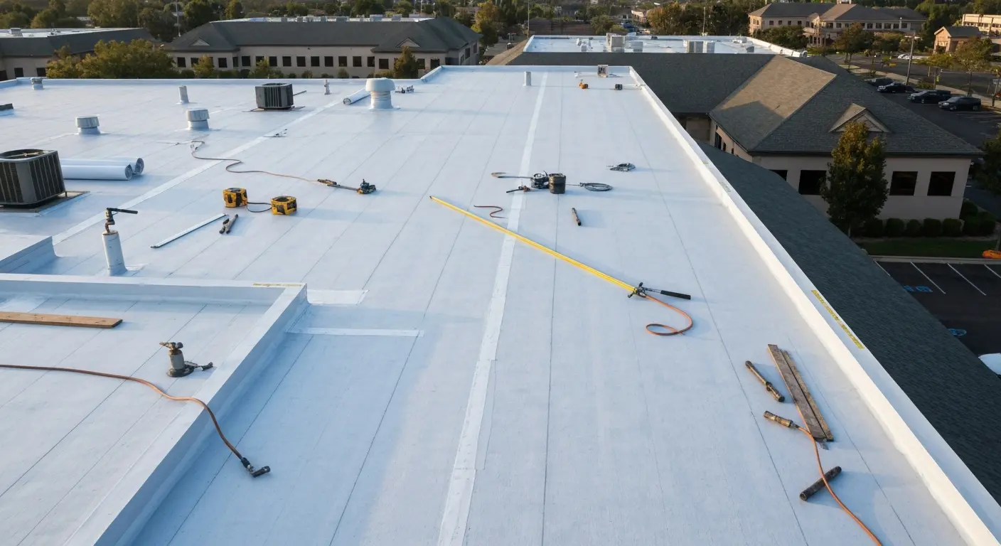 Commercial roofing install