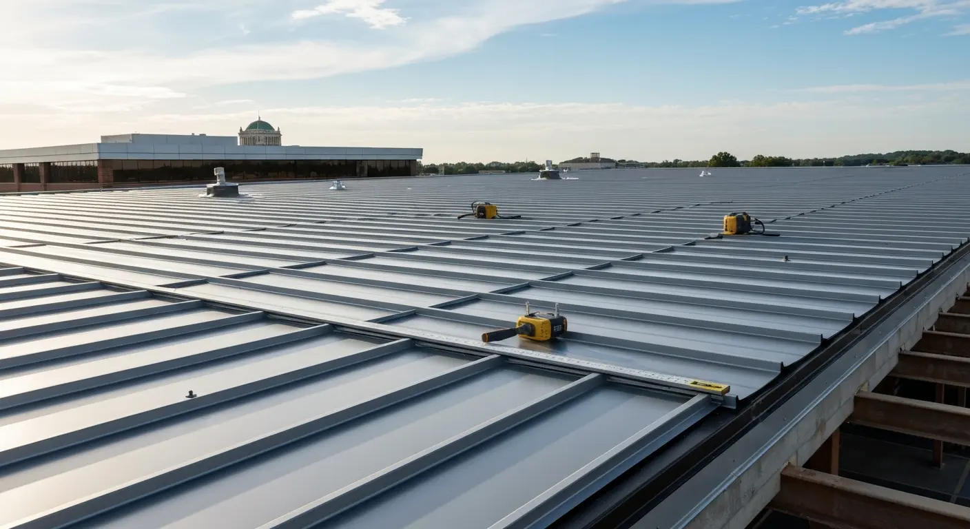 Metal roof installation