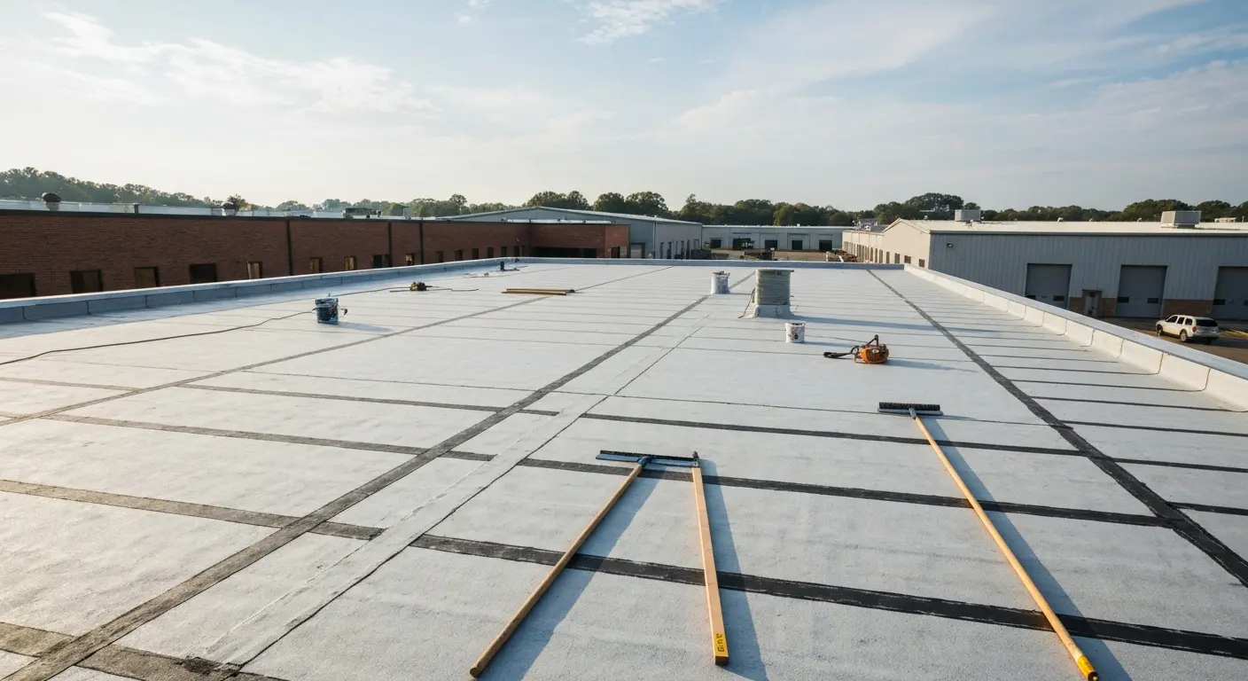 Commercial flat roof repair