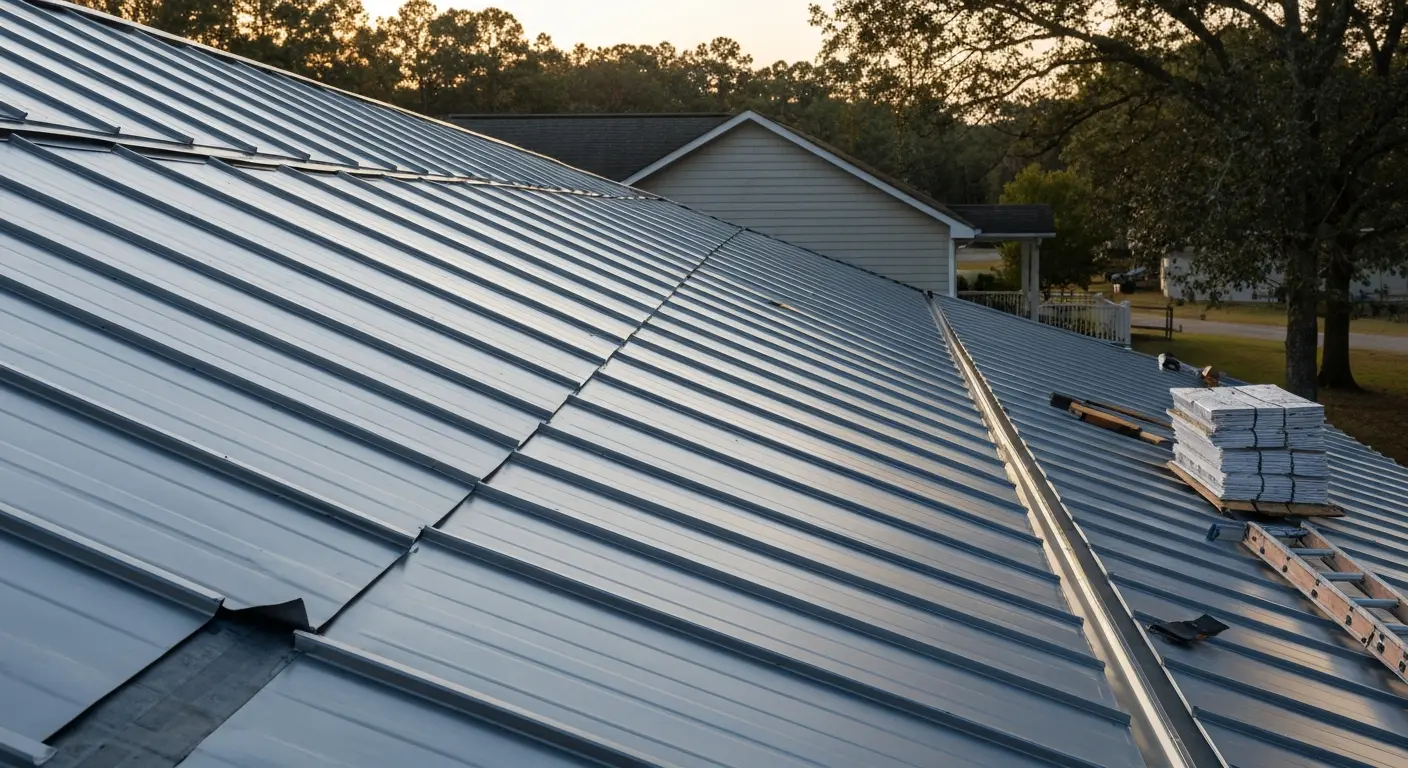 Metal roofing installation