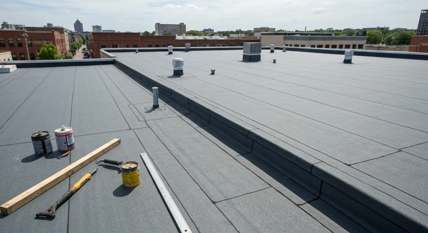Commercial roofing project