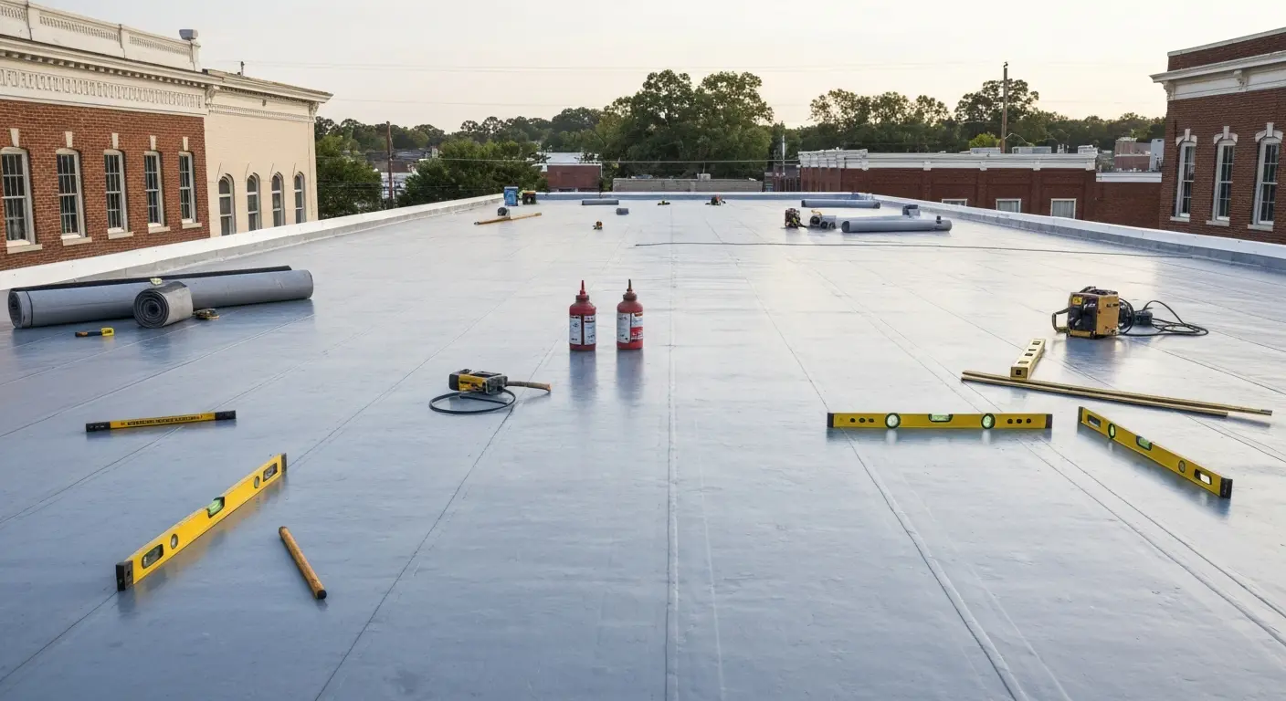 Commercial roofing installation