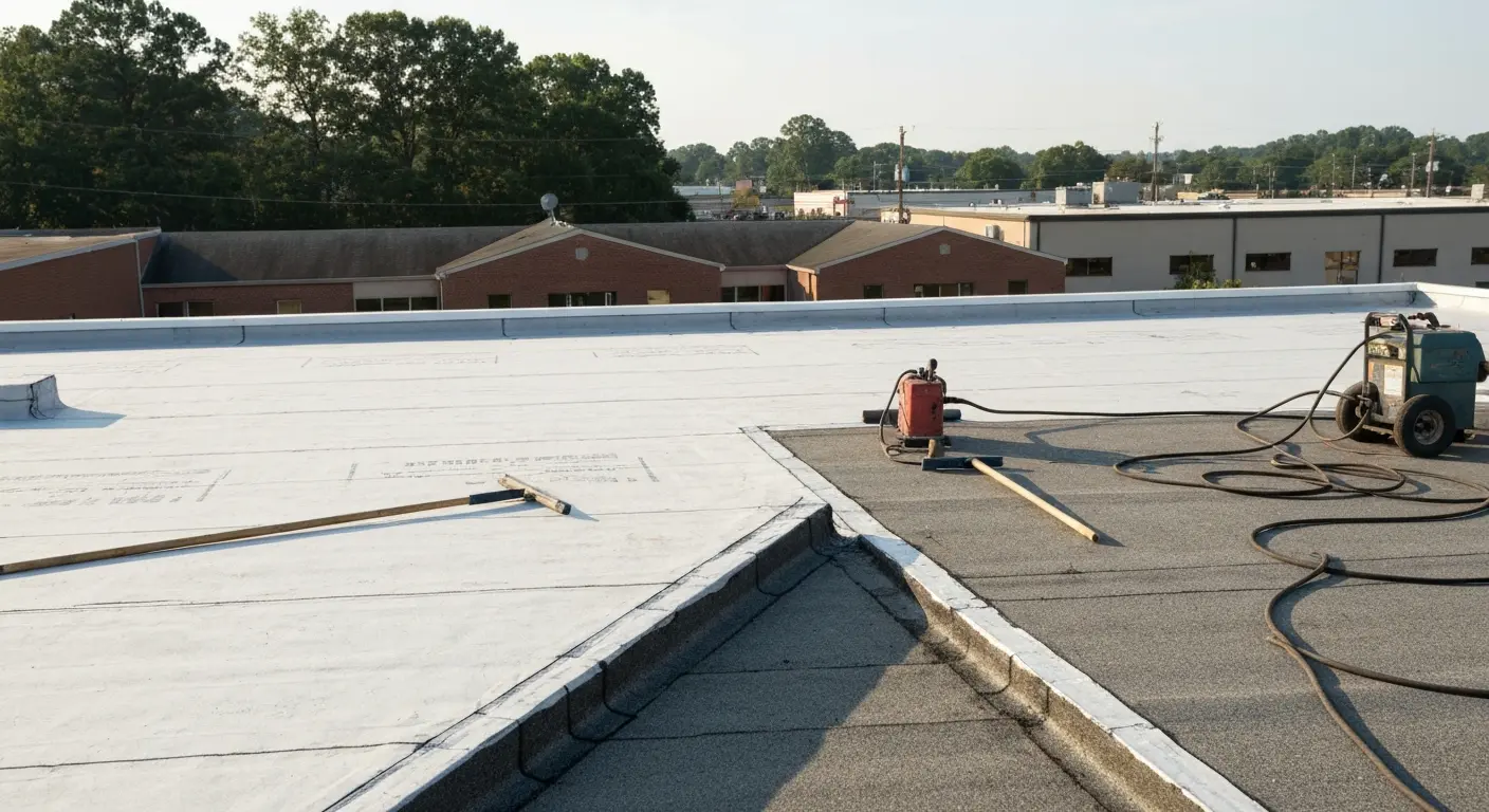 Commercial roofing project