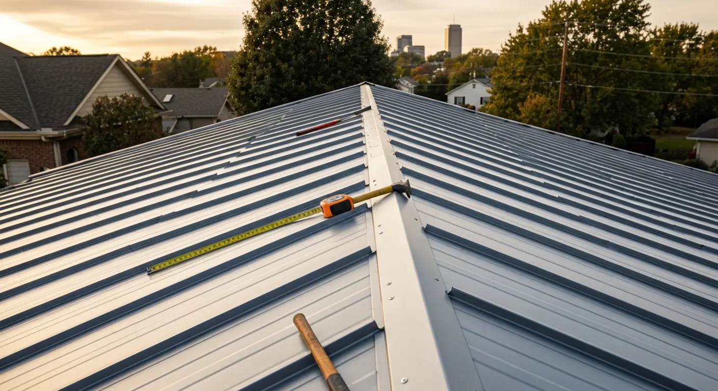 Metal roof installation