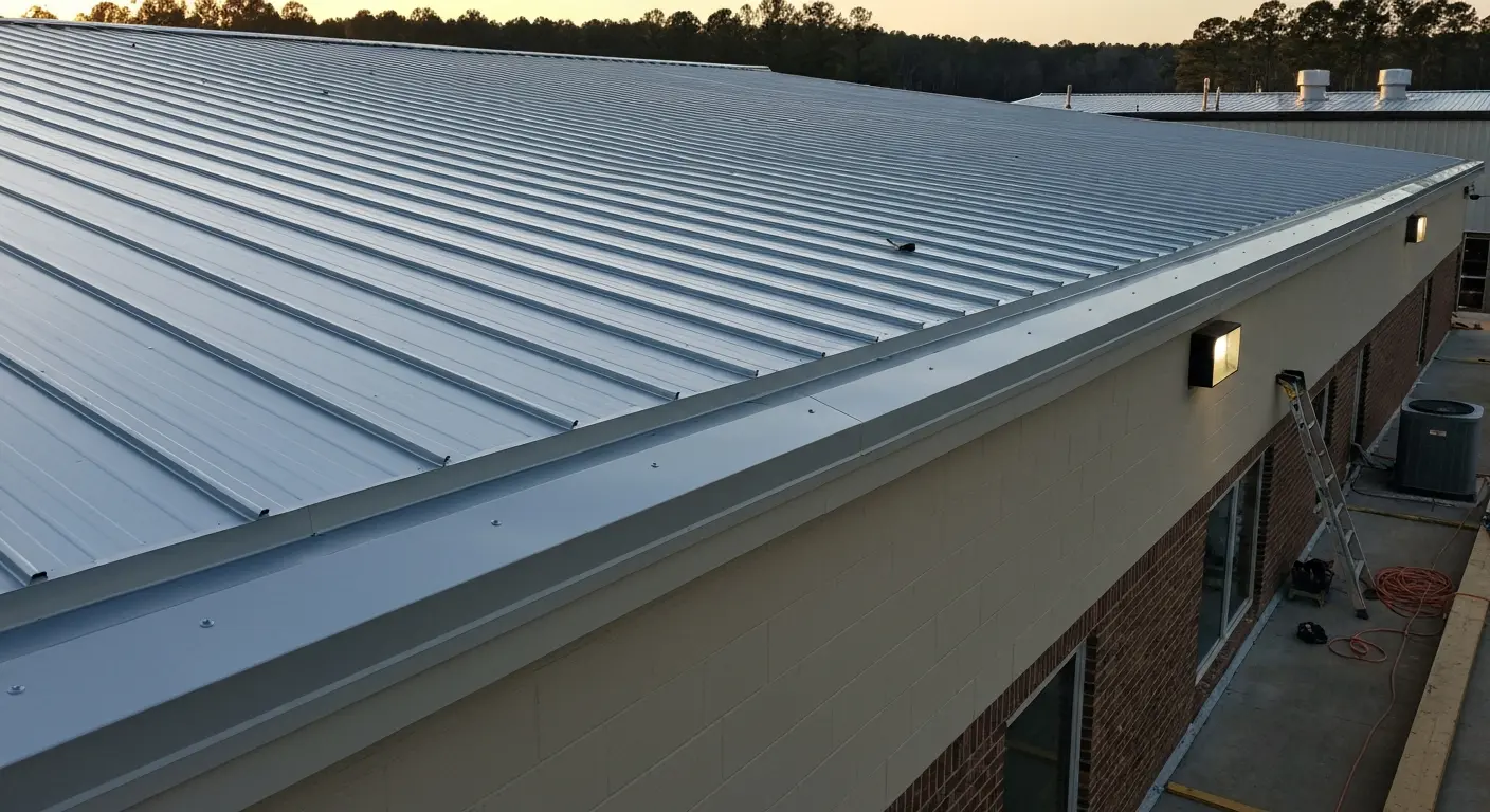 Commercial roof installation