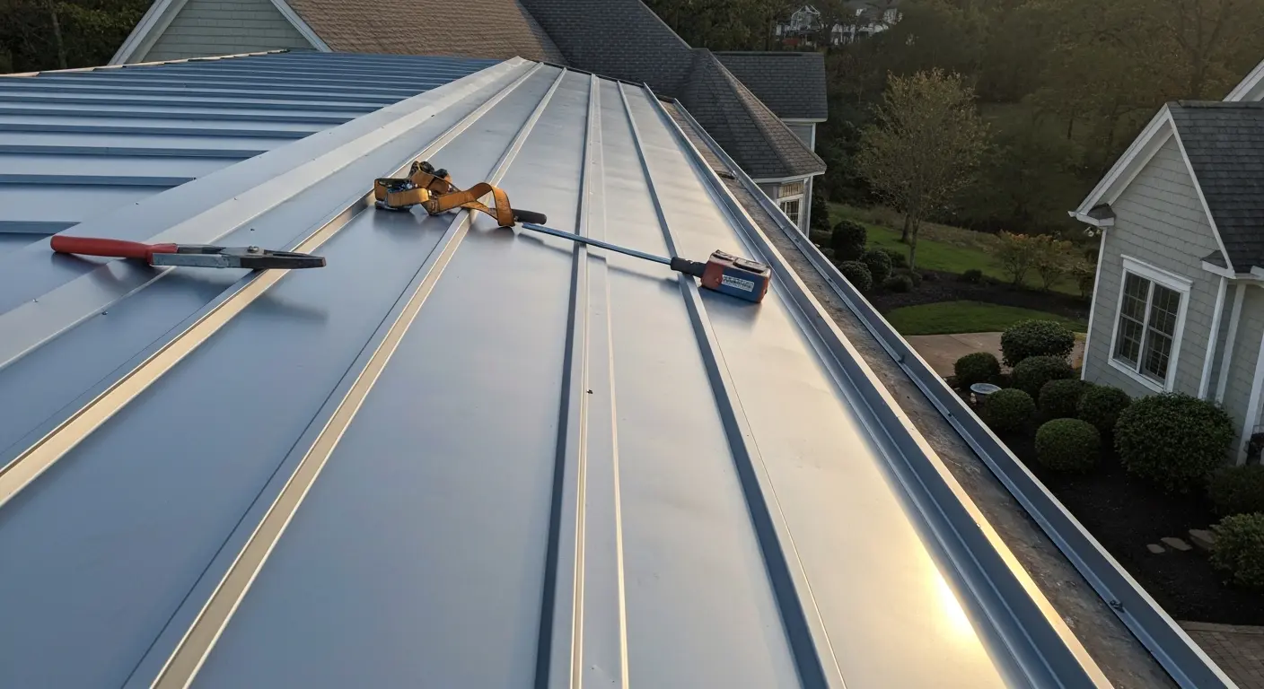 Metal roofing installation