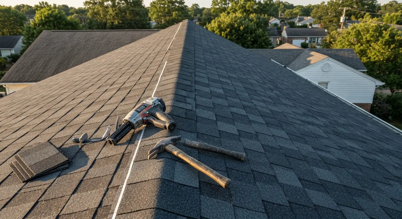 Asphalt shingle roofing