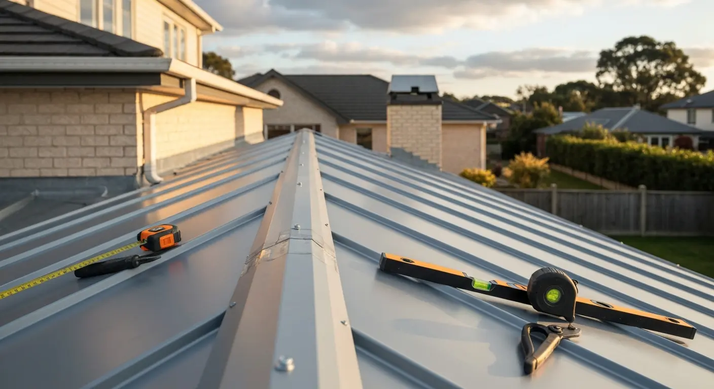 Metal roofing installation
