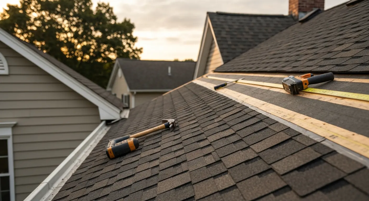 Asphalt shingle installation