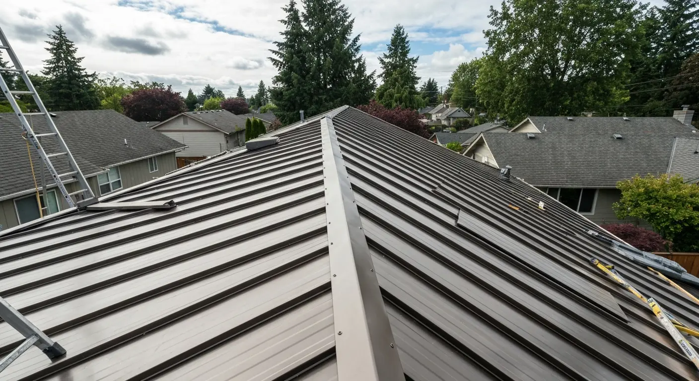 Metal roofing installation