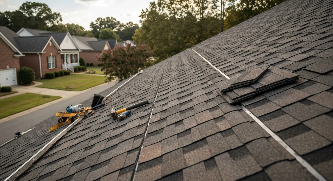 Asphalt shingle installation