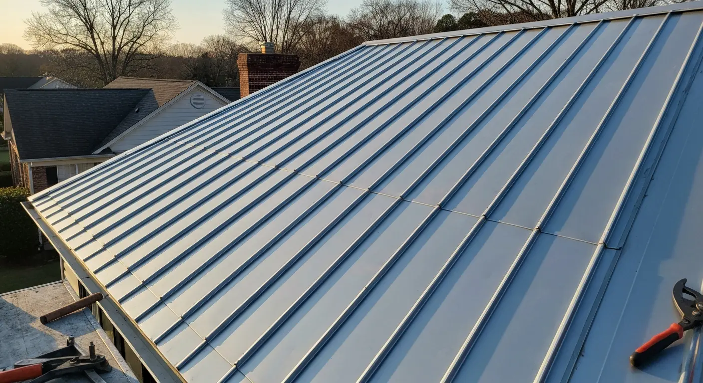 Metal roofing installation