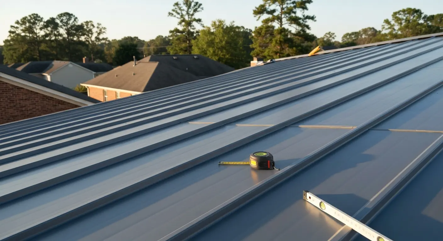 Metal roofing installation