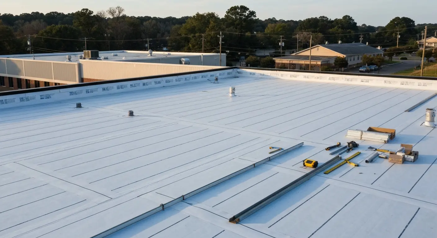 Commercial flat roof replacement