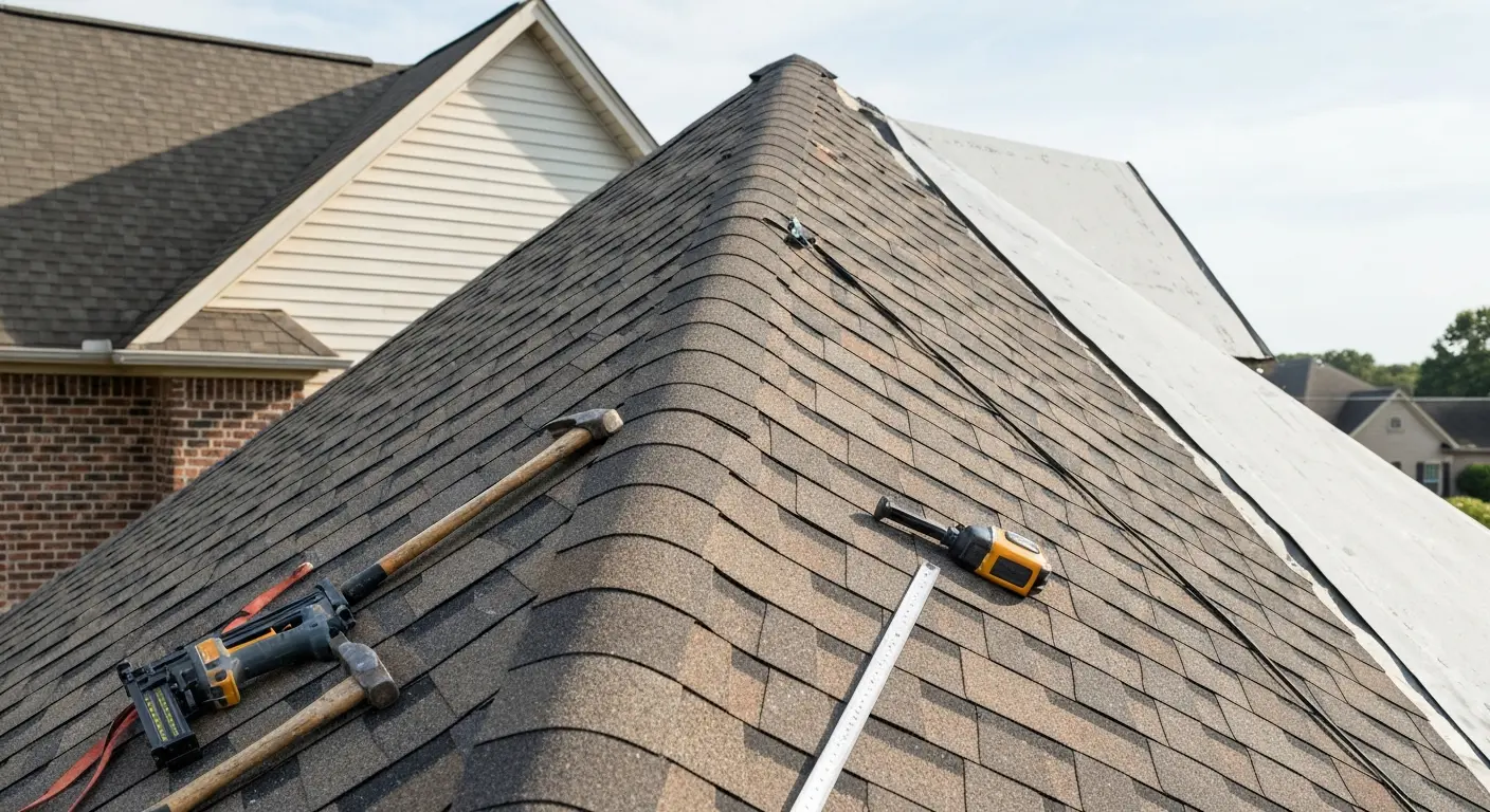 Storm damage roof repair
