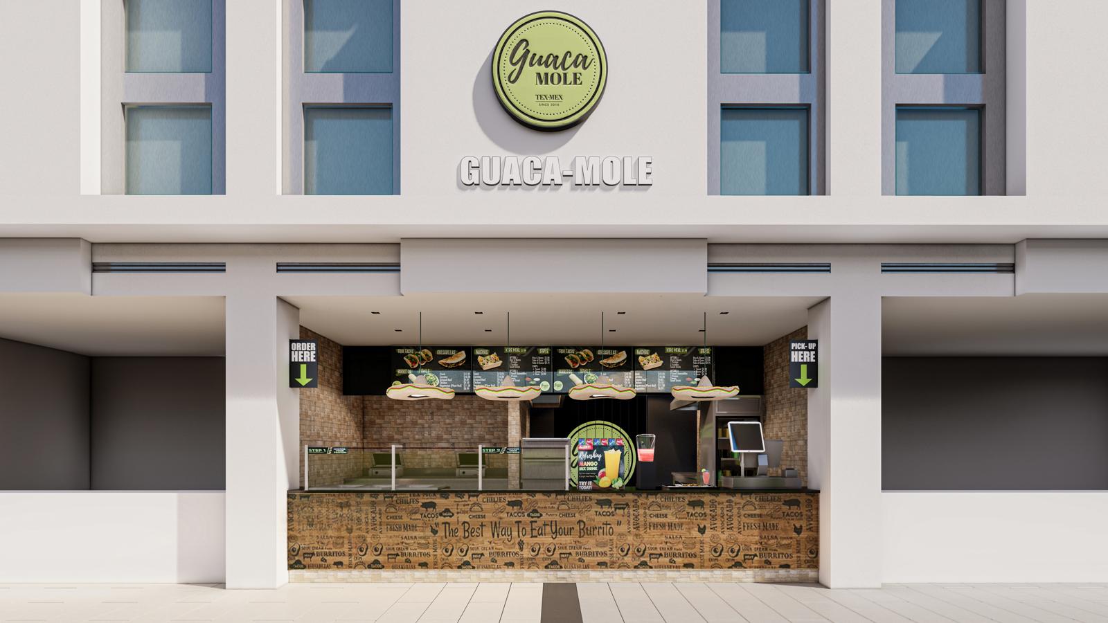 Guaca-Mole mall food court storefront