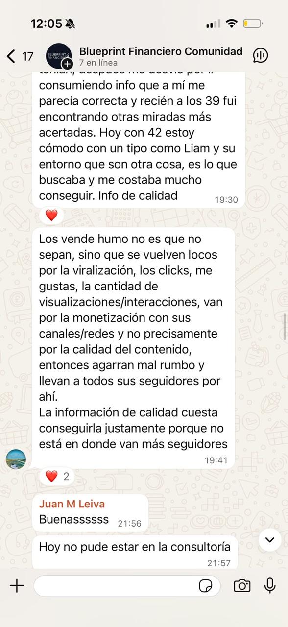 Mensaje real de un cliente — captura 5