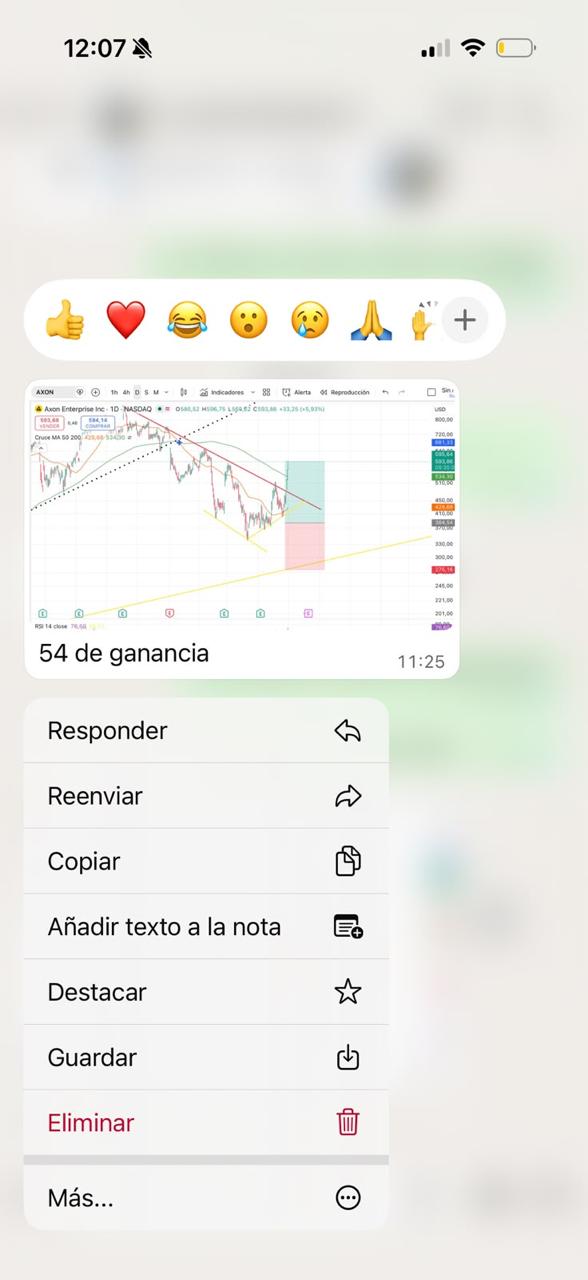 Mensaje real de un cliente — captura 1