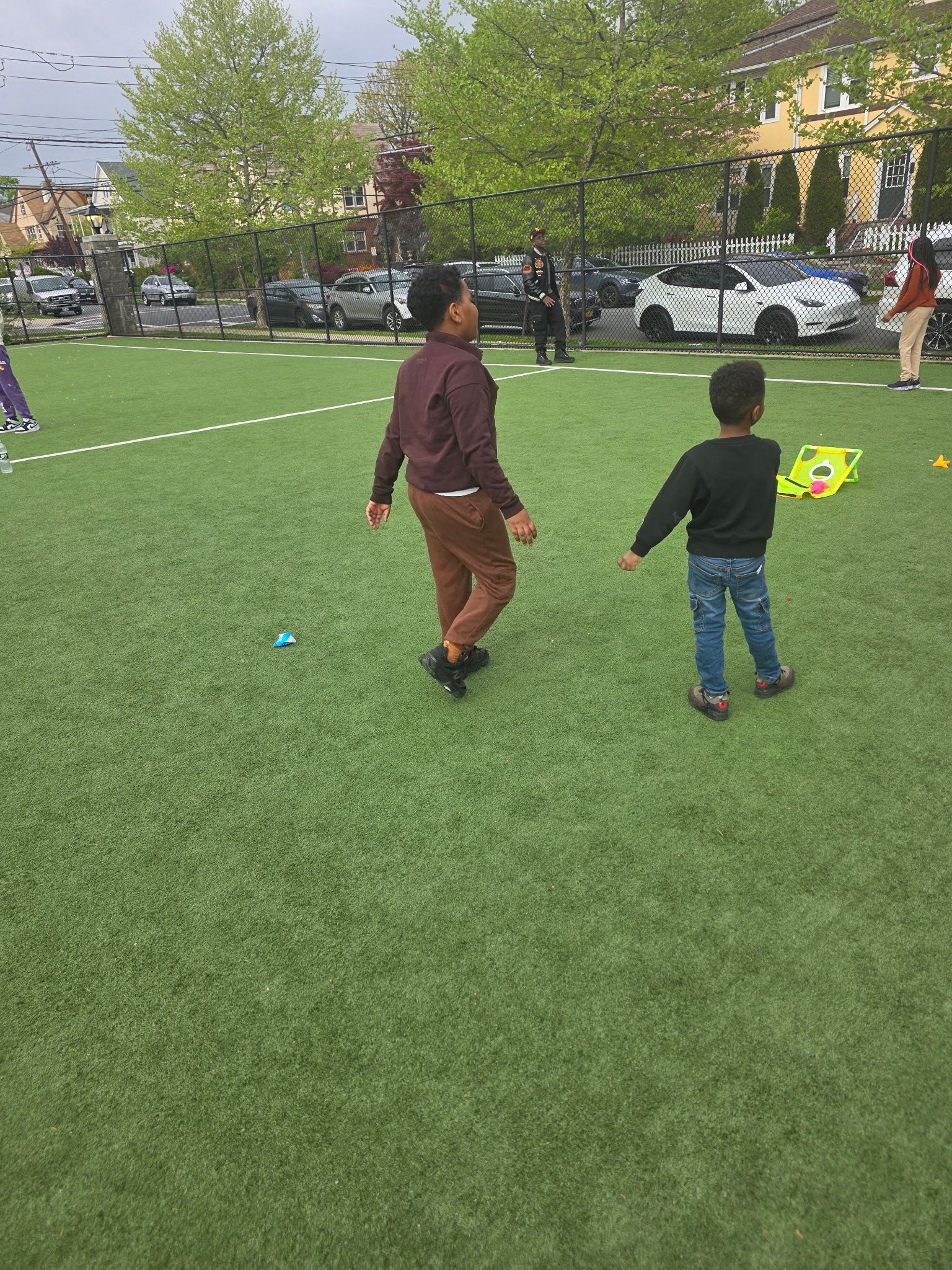 Kids playing in the field