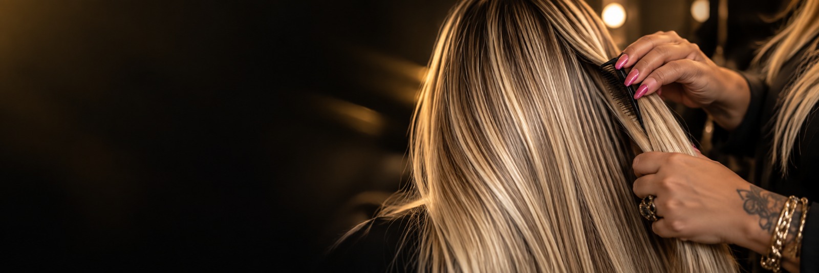 Detalhe horizontal de cabelo