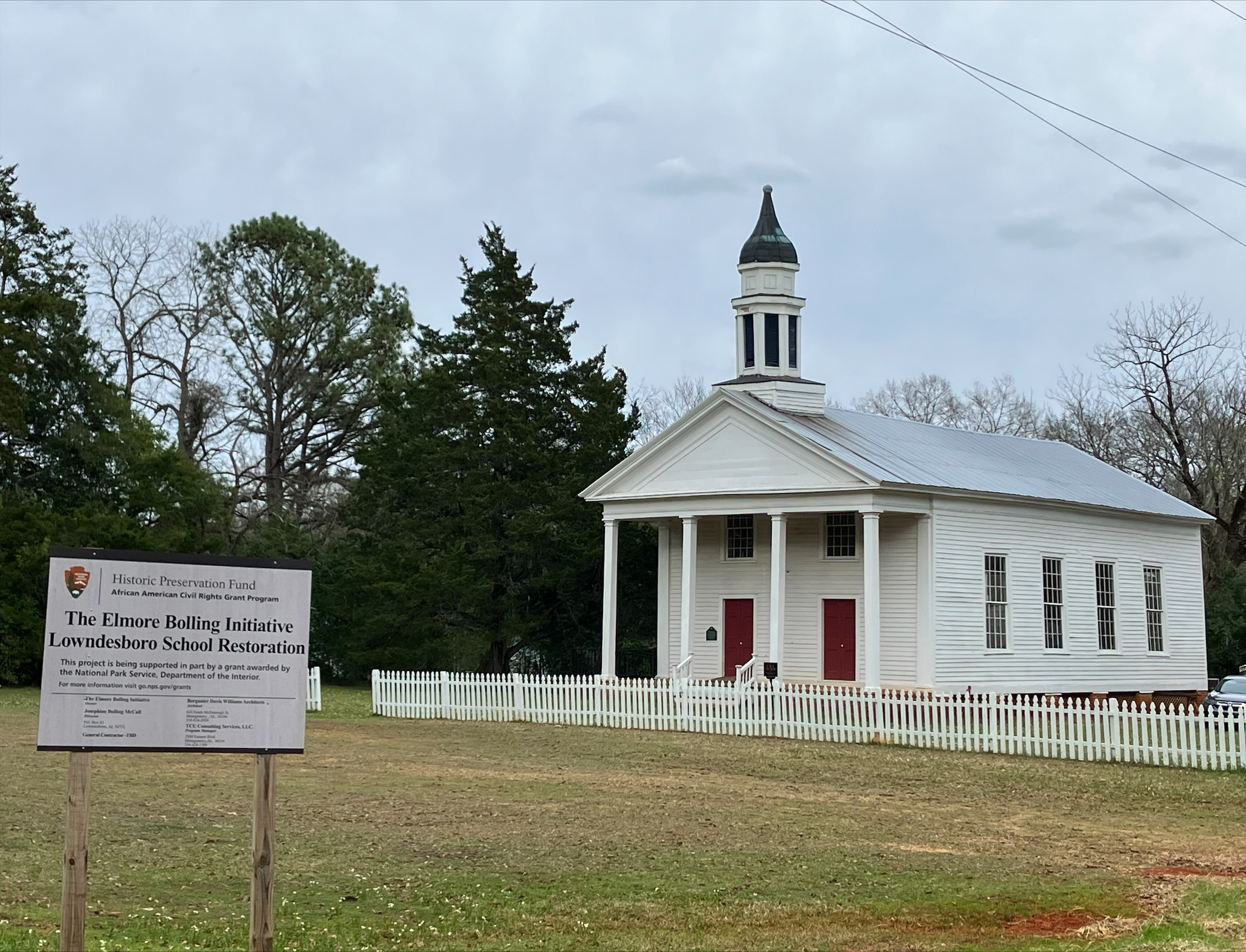 A historic Lowndesboro, Alabama home with classic Southern architecture and mature trees