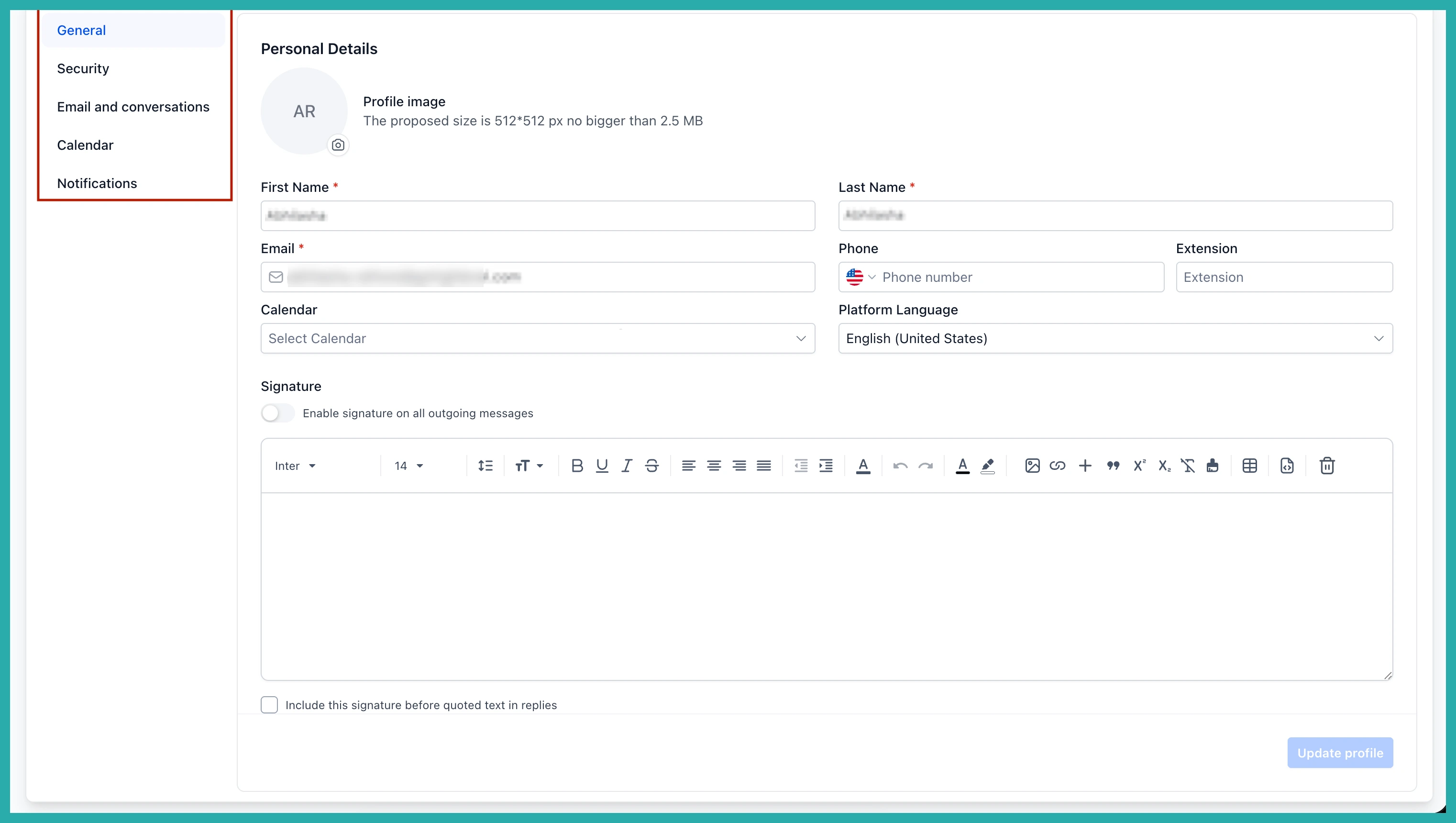 Refreshed ESC Hub user management interface showing tabbed profile settings and redesigned user listing