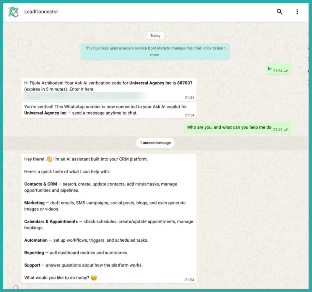 ESC Hub Dispatch tab showing the Connect WhatsApp option and QR code setup