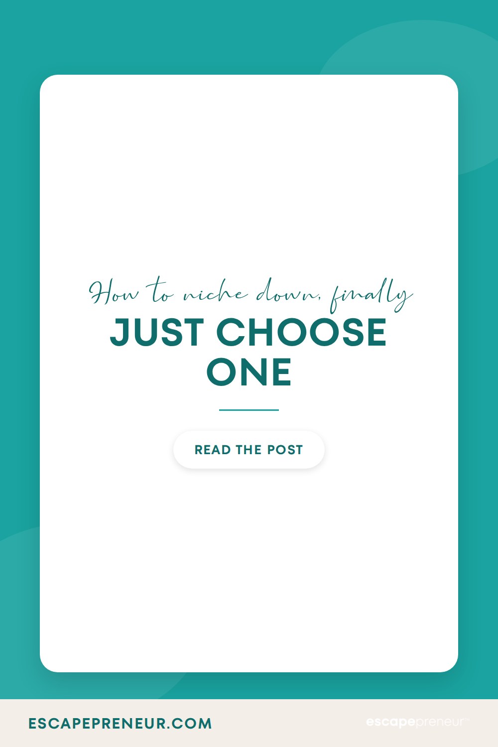 How to Niche Down When You're Already Years In (And Still Doing Everything)