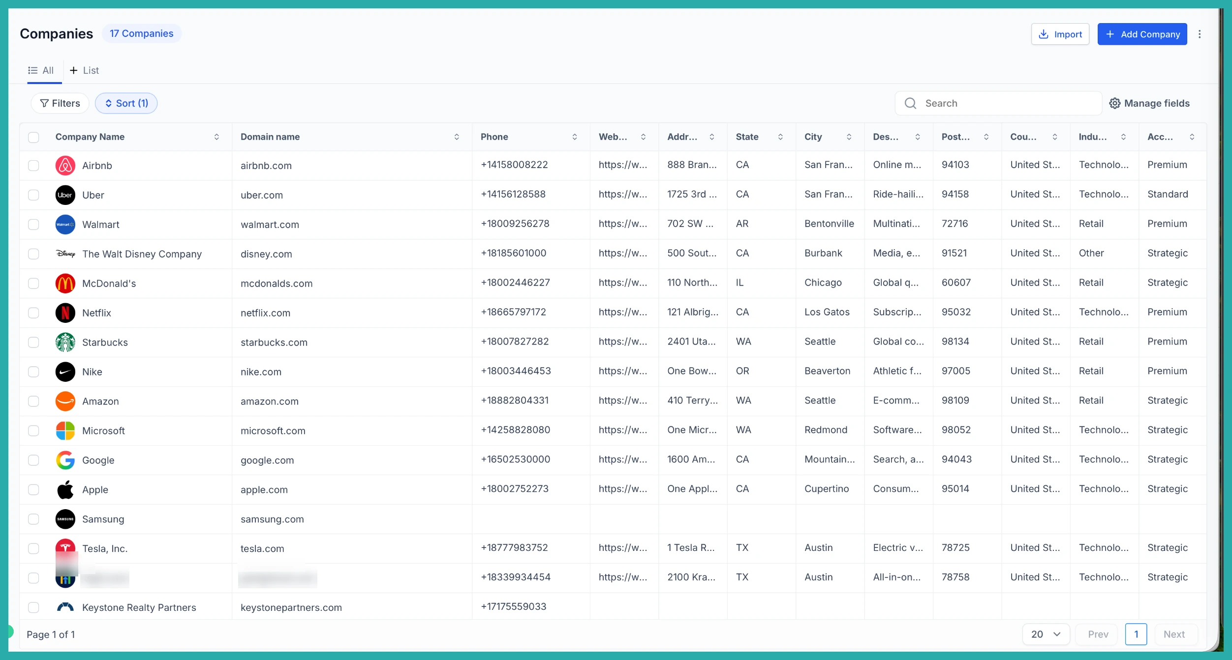 ESC Hub Companies automation settings for creating and associating companies by email domain