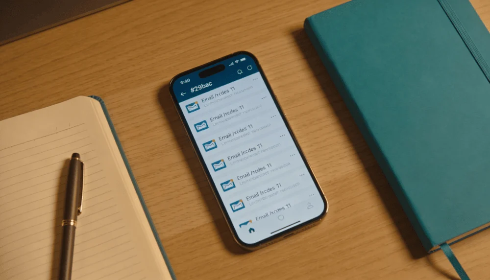 Smartphone showing email follow-up sequence automation for a webinar sales funnel