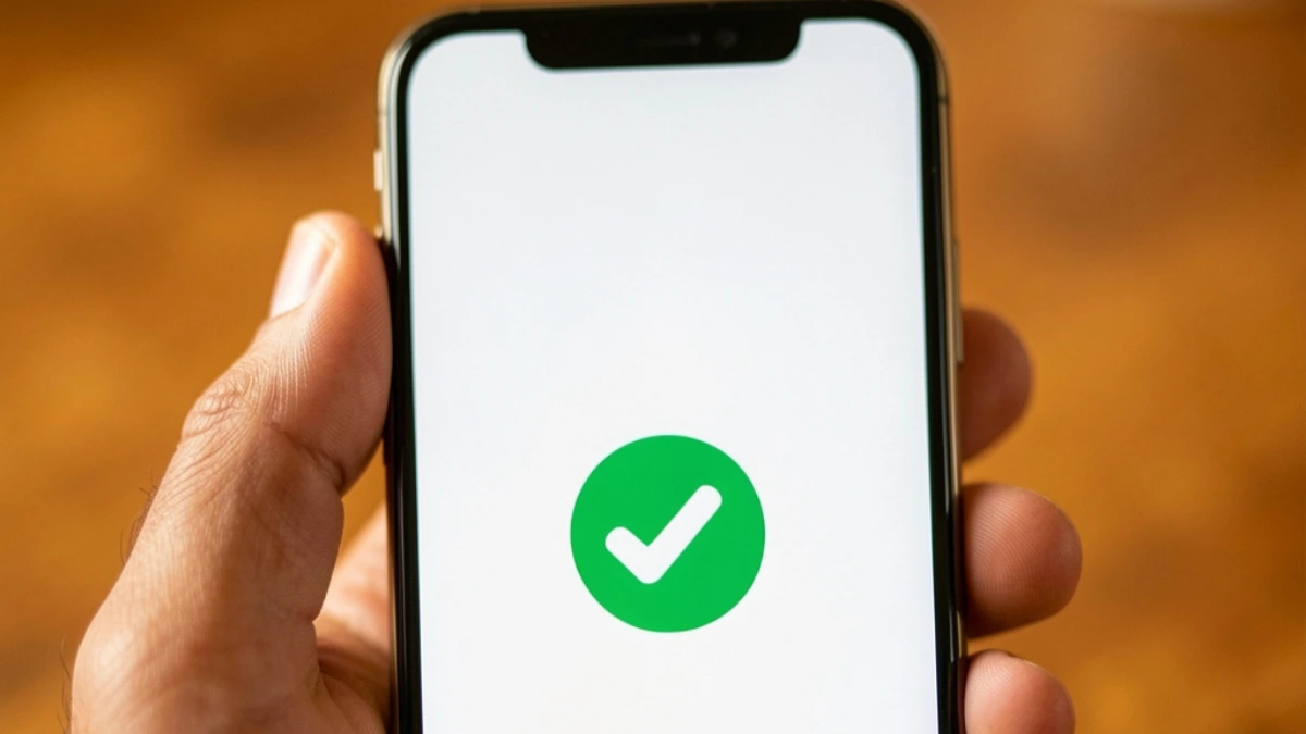 Close-up of smartphone screen showing a payment confirmation - the first sale from a tripwire funnel