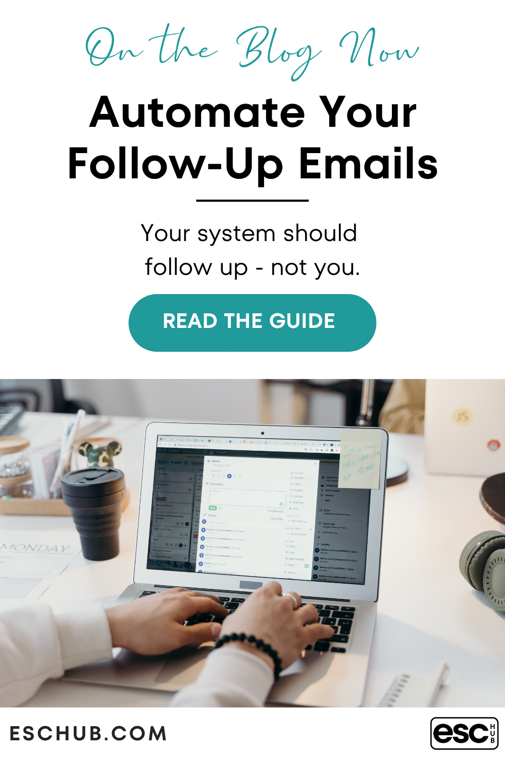 Pinterest graphic - how to automate follow-up emails for small business without sounding like a robot Pinterest graphic - how to automate follow-up emails for small business without sounding like a robot