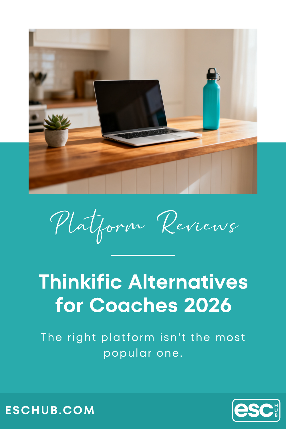 Pinterest graphic - Thinkific alternatives for coaches and solopreneurs 2026 honest comparison