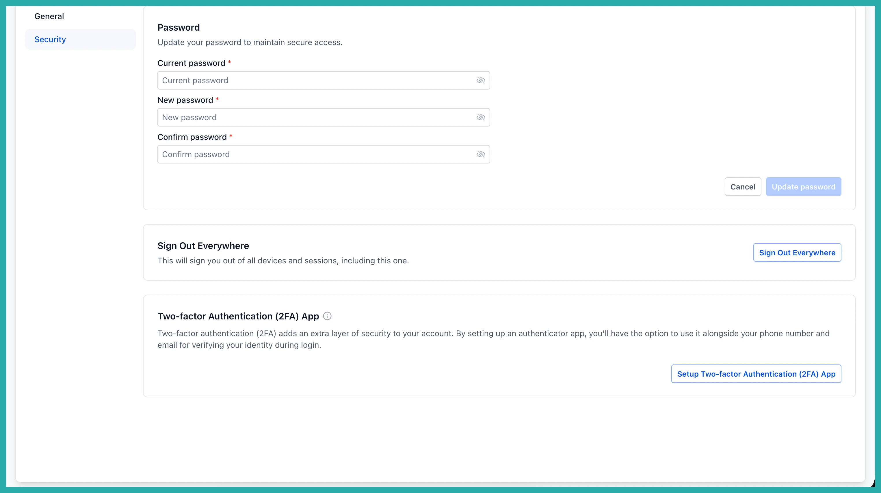 Refreshed ESC Hub user management interface showing tabbed profile settings and redesigned user listing