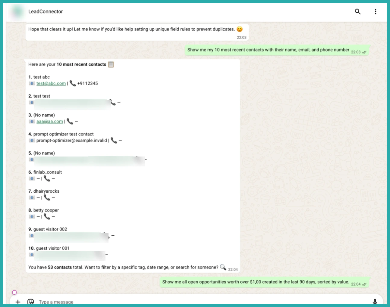 ESC Hub Dispatch tab showing the Connect WhatsApp option and QR code setup