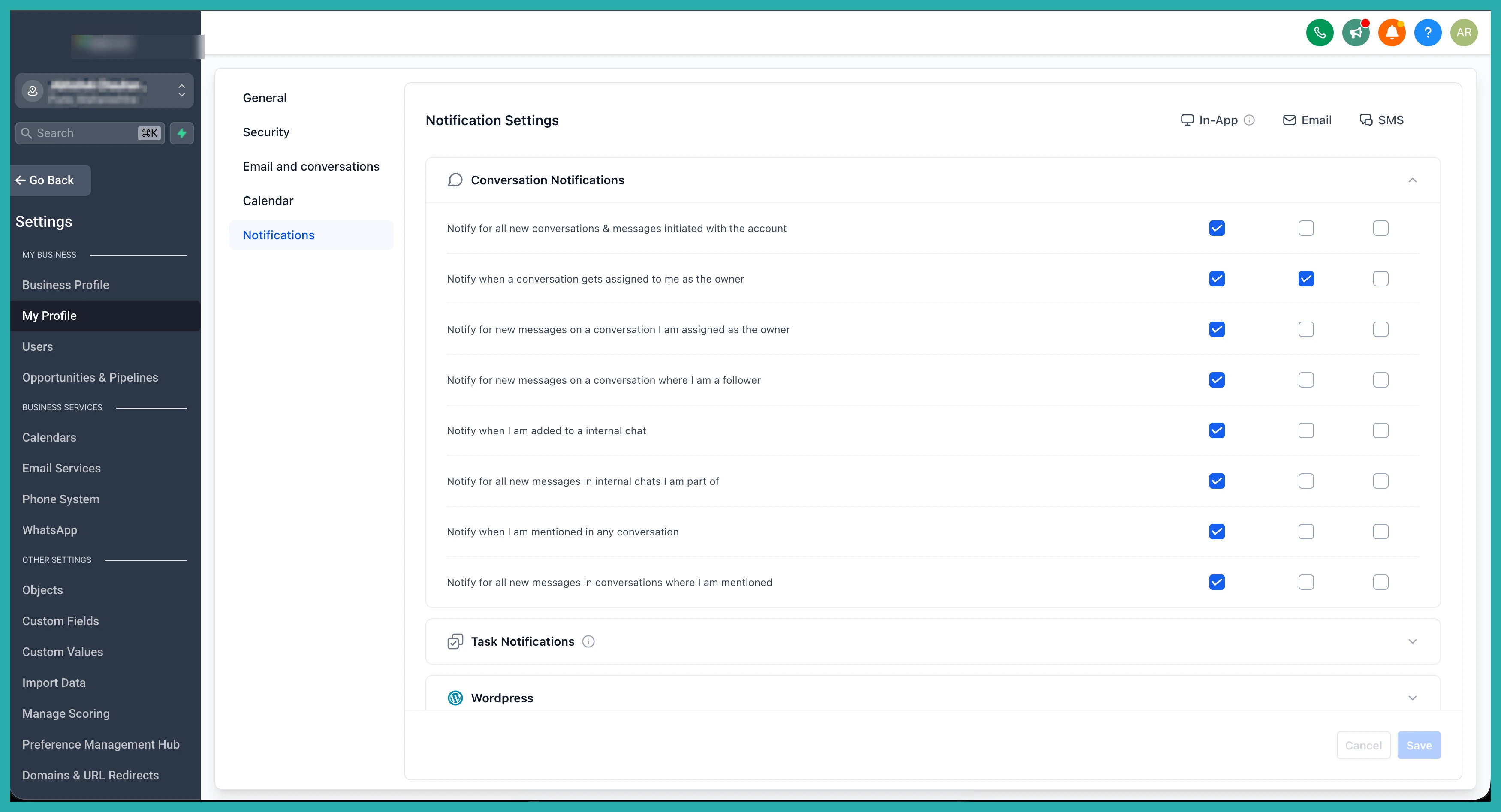 Refreshed ESC Hub user management interface showing tabbed profile settings and redesigned user listing
