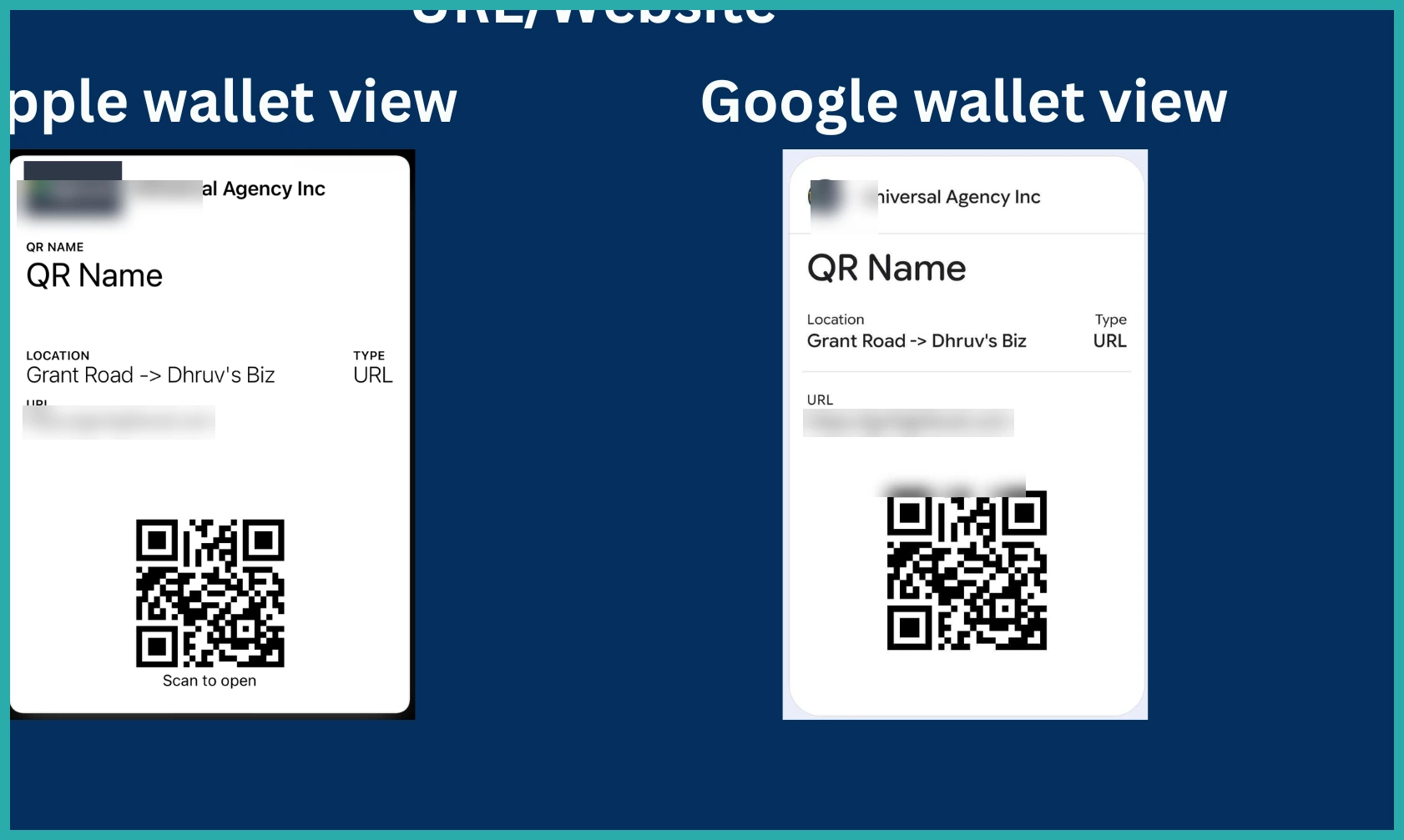 ESC Hub QR Code Builder showing the option to save a QR code to Apple or Google Wallet