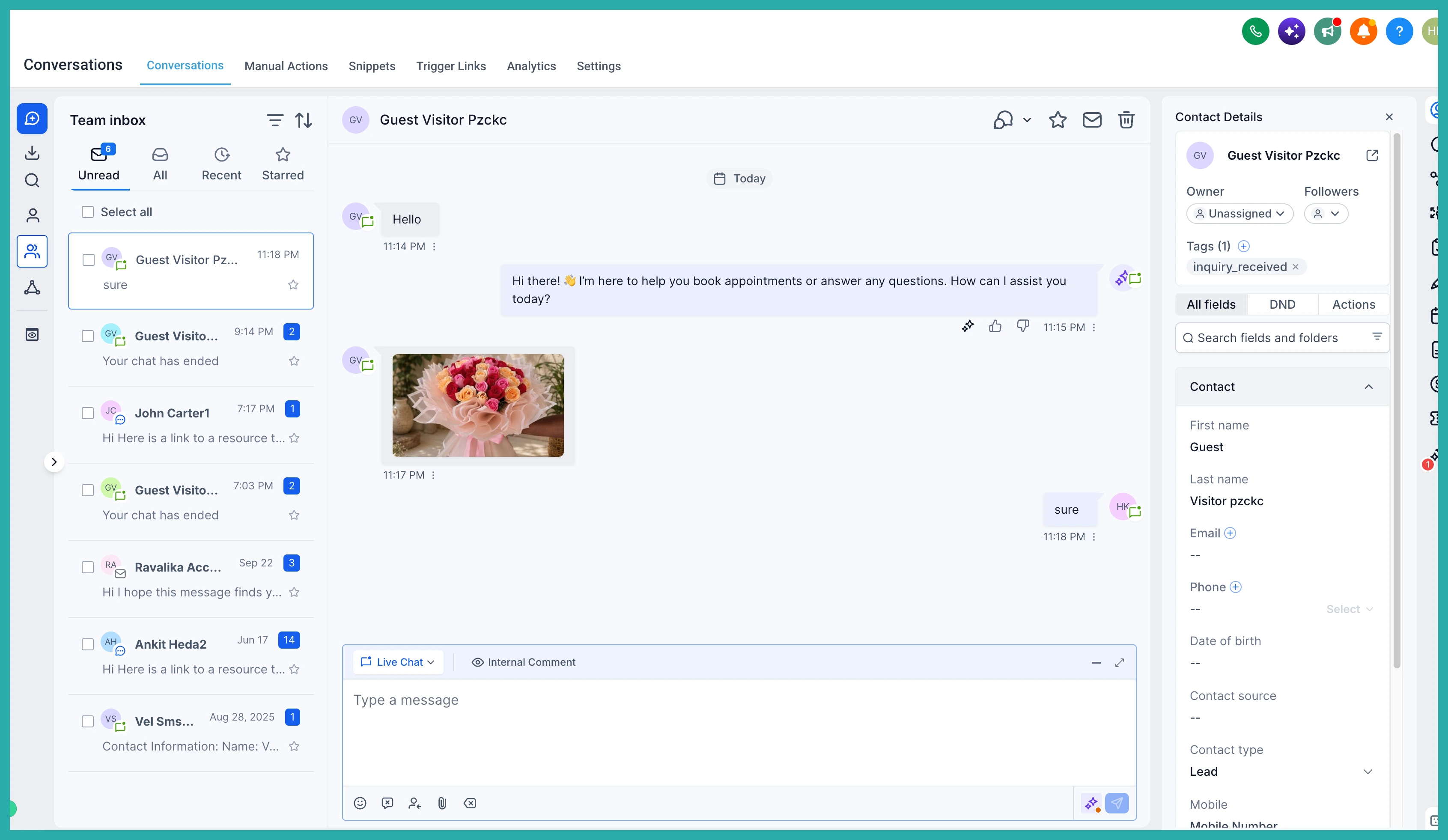 AI Studio showing a chat widget built into an app that matches the site design