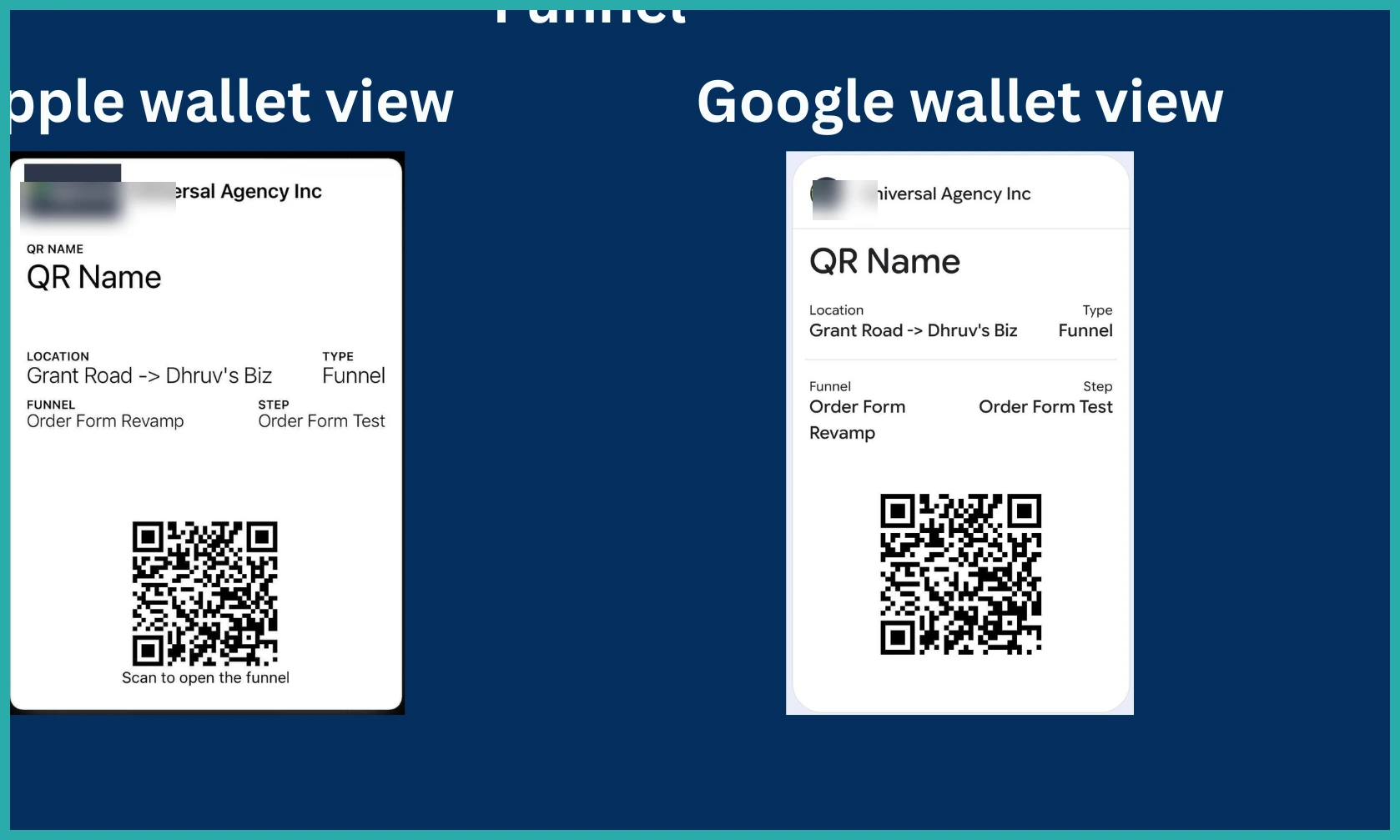 ESC Hub QR Code Builder showing the option to save a QR code to Apple or Google Wallet