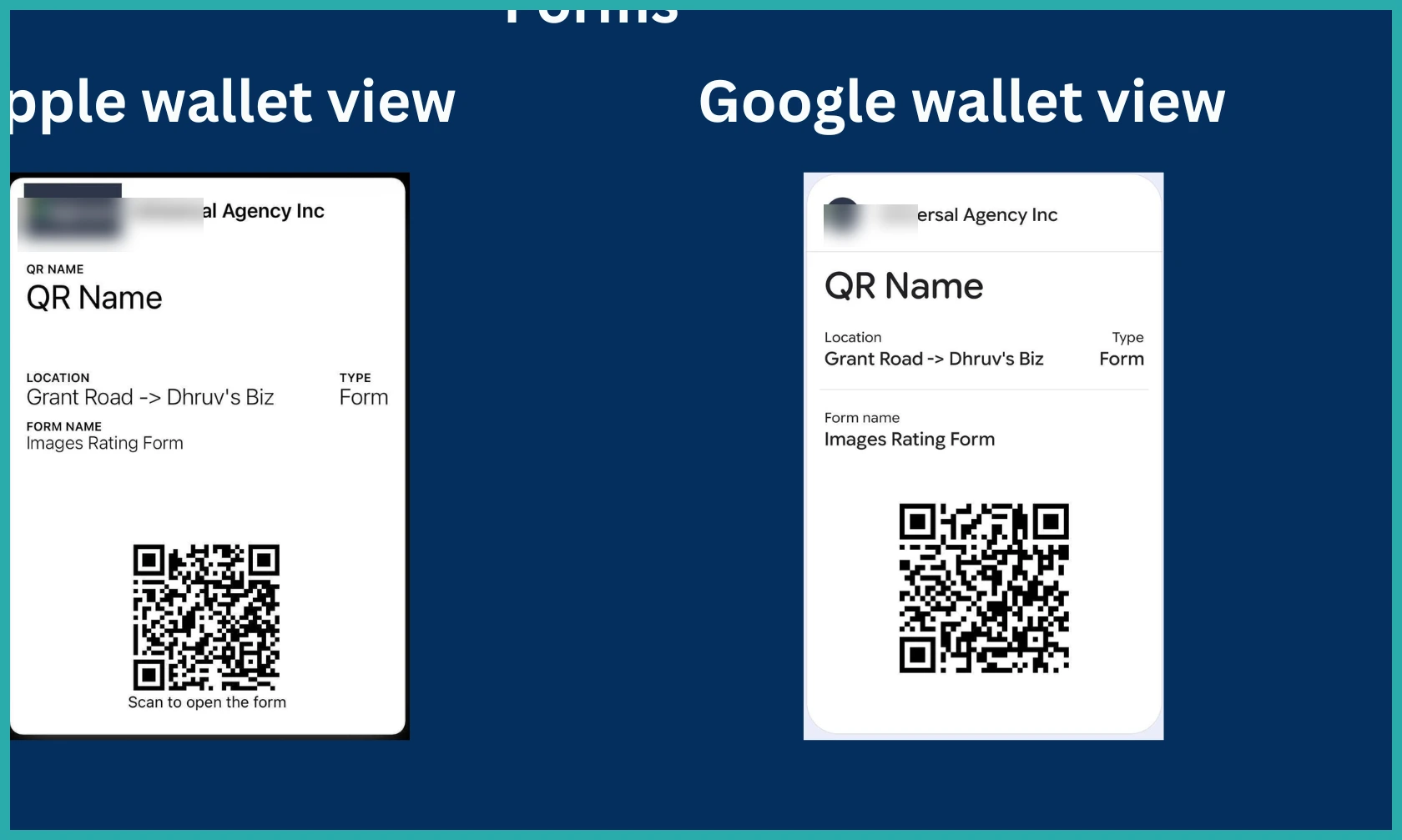 ESC Hub QR Code Builder showing the option to save a QR code to Apple or Google Wallet